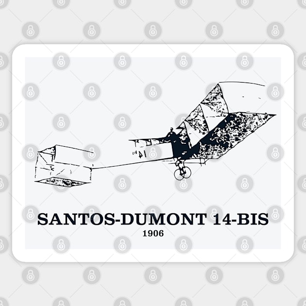 Santos-Dumont 14-bis 1906 Aircraft Sticker by Lakeric